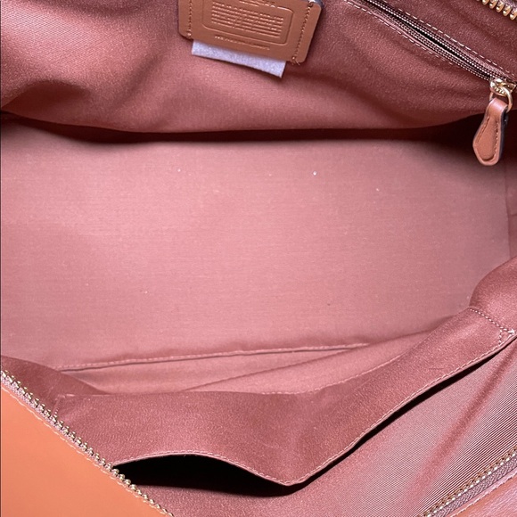 Coach ‘Meadow’ Leather & Suede Tote Bag in REDWOOD - Picture 5 of 9